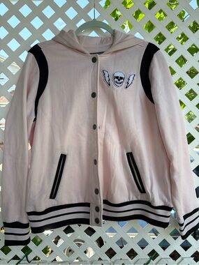 torrid Varsity Pale Pink Hooded Jacket